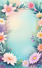 Fototapeta premium frame of flowers