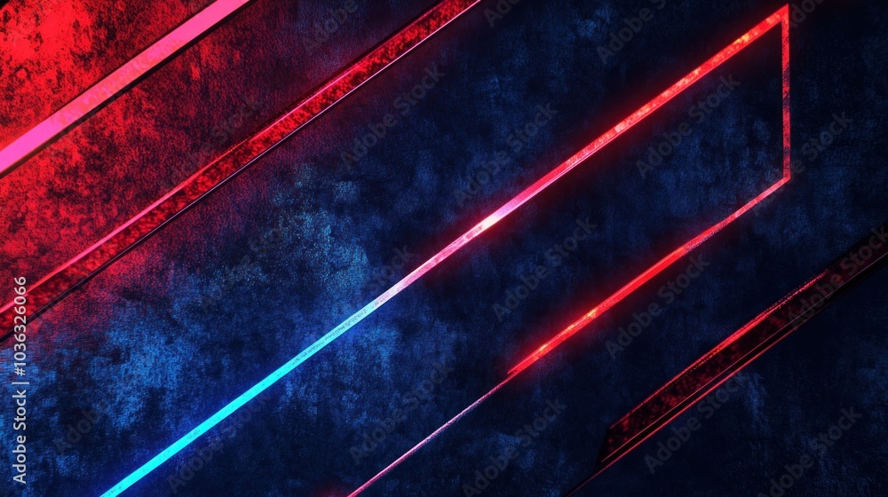 Poster a digital abstract design featuring sharp lines and contrasting colors.