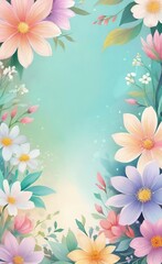 frame of flowers