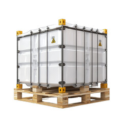 Plastic Containers on Wooden Pallet for Streamlined Commercial Storage and Distribution