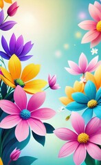 Fototapeta premium flowers and water