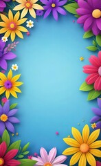 Obraz premium frame of flowers