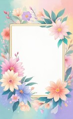 Fototapeta premium frame of flowers