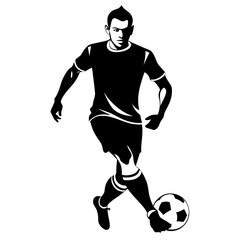 Soccer Player Silhouette vector illustration