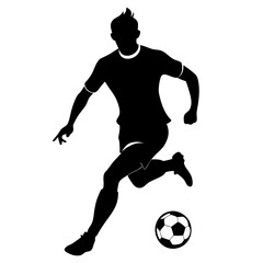 Soccer Player Silhouette vector illustration