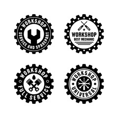 Workshop badge stamp design collection