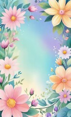 Obraz premium frame of flowers