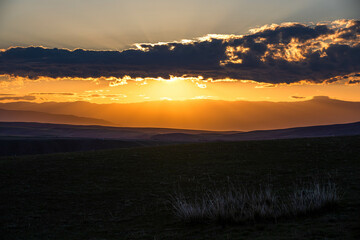 sunrise in the mountains