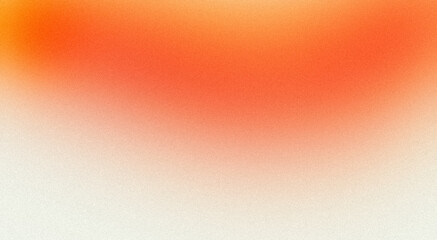 Orange white color flow soft grainy backdrop design, abstract vibrant colors glowing noisy gradient texture, header, poster, banner, empty space