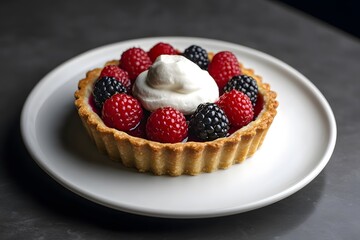 Berry Tart with Whipped Cream