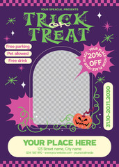 Fototapeta premium Halloween Trick or Treat Flyer
