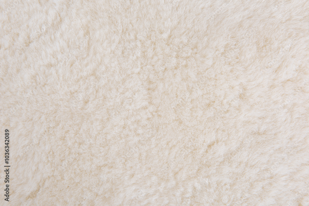 Wall mural white plush fabric texture background , background pattern of soft warm material