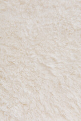 white plush fabric texture background , background pattern of soft warm material