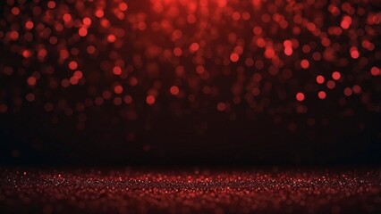 Vibrant red blurry lights on a dark background, ideal for creating festive wishes and celebration banners.