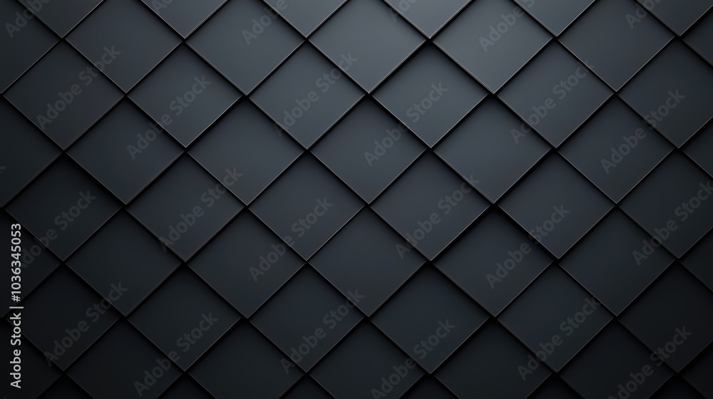 Poster the image is a black and white photo of a patterned background with a lot of squares. the squares ar