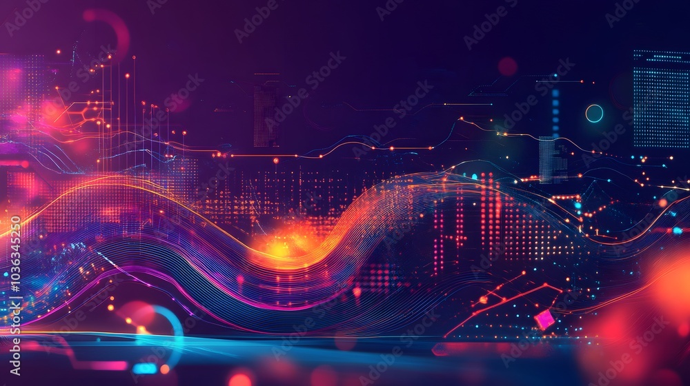 Aufkleber big data stream futuristic infographic,digital futuristic technology in smart cloud server using ai 