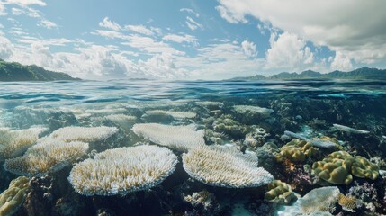 Underwater Paradise: A View of Coral Reefs in Tropical Waters