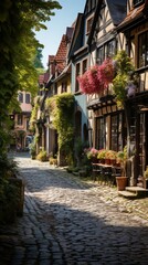 Fototapeta premium Cobblestone street in a charming town