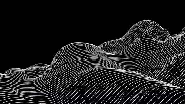 a waveform  on a black background