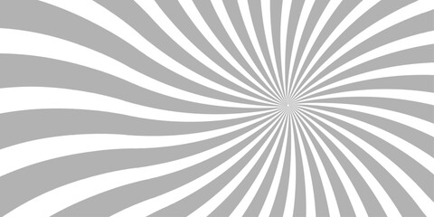 Vector abstract rays sunburst backdrop banner wallpaper background. Seamless retro black and gray sunrise stripe sunburst texture design.