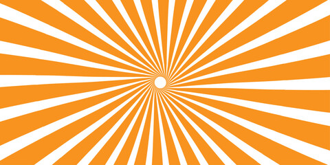 Vector Abstract orange sun rays and sunburst backdrop background.