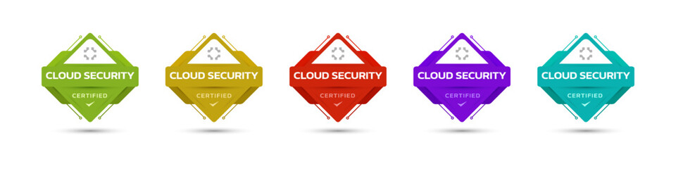 Cybersecurity Certification Badge Design. Innovative and Professional Digital Security Certified Icons.
