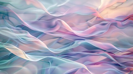 Fototapeta premium A soft, flowing abstract design with pastel colors, creating a serene and calming visual effect.