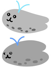 
It is a hand drawn illustration of a seal.