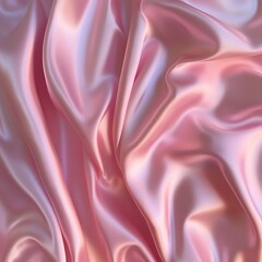 Obraz premium A close-up of smooth, flowing pink satin fabric with elegant folds and a soft sheen.