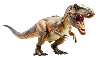 Obraz premium Tyrannosaurus rex dinosaur, transparent or white isolated background