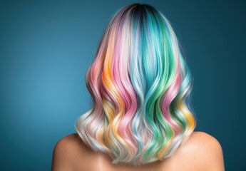 Vibrant and colorful hairstyle