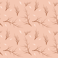 Obraz premium branch floral seamless pattern