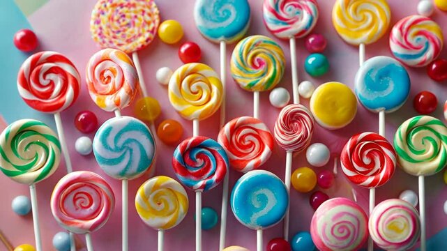 background with lollipops