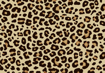 Leopard pattern design. Animal print seamless pattern, vector illustration background