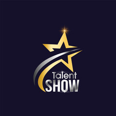 Obraz premium Talent show logo vector illustration 