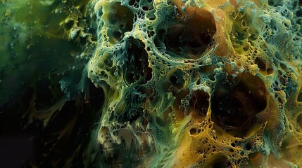 Intricate Abstract Art: A Microscopic View of Organic Shapes