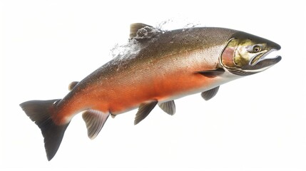 Fototapeta premium isolated picture of a fish, for kid education