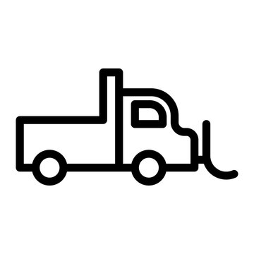 recommend clip art: Snowplow icon in Black Fill. Glyph style. Isolated on white Background