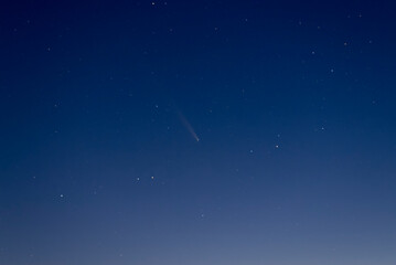 A lone comet in the sky