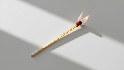 Very nice and rare match made on white background, Generative AI