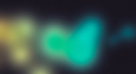 Blue green color wave spots grainy gradient texture backdrop design, abstract colorful noisy, bright, shine, glowing gradient template, header, poster