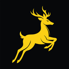 A jumping deer vector illustration  Adobe Illustrator Artwork