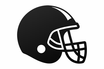 American Football Helmet Silhouette Vector, football helmet flat icon, Helmets black Clip art	
