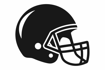 American Football Helmet Silhouette Vector, football helmet flat icon, Helmets black Clip art	
