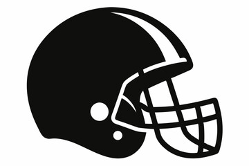 American Football Helmet Silhouette Vector, football helmet flat icon, Helmets black Clip art	
