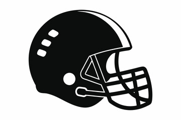 American Football Helmet Silhouette Vector, football helmet flat icon, Helmets black Clip art	
