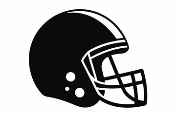 American Football Helmet Silhouette Vector, football helmet flat icon, Helmets black Clip art	
