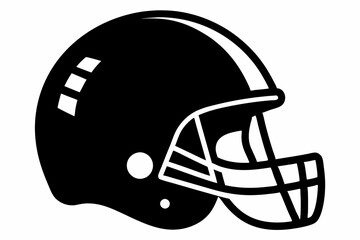 American Football Helmet Silhouette Vector, football helmet flat icon, Helmets black Clip art	
