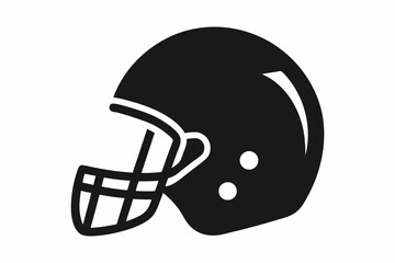 American Football Helmet Silhouette Vector, football helmet flat icon, Helmets black Clip art	
