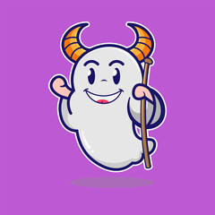 Cute Halloween characters stickers October 31, 2024